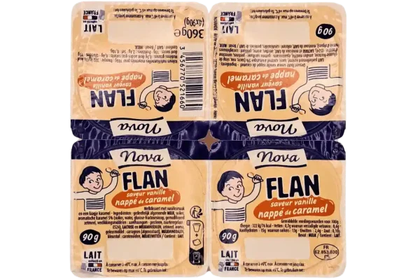 FLAN VAN/CARAMEL X 4