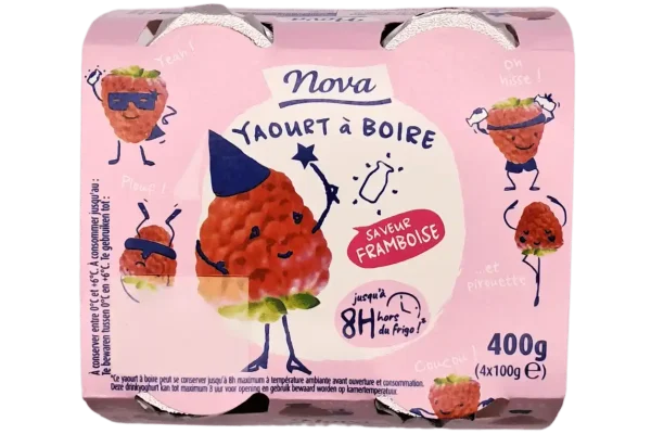 YAOURT A BOIRE FRAMBOISE 4X100GR