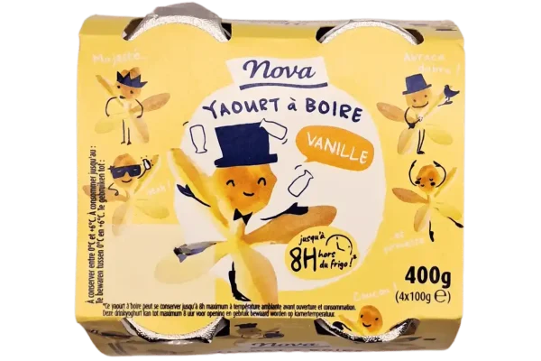 YAOURT A BOIRE VANILLE 4X100GR