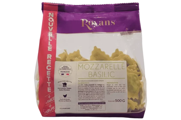 RAVIOLI MOZZARELLA/BASILIC 500GR