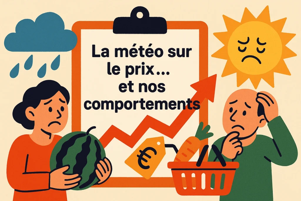 Un nuage et le soleil qui impactent visiblement le prix des aliments
