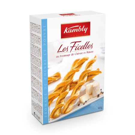 LES FICELLES FROMAGE DE CHÈVRE ET POIVRE 100G