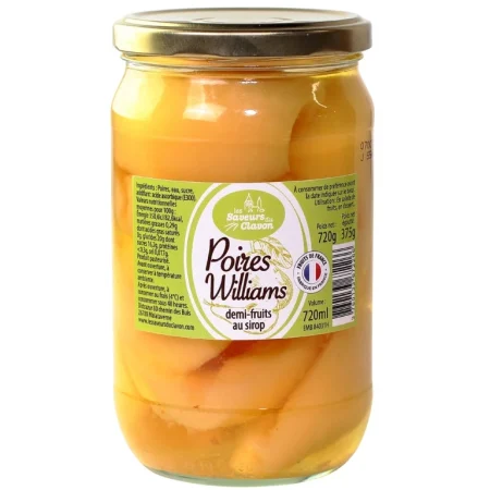 1/2 POIRES WILLIAM AU SIROP 720ML