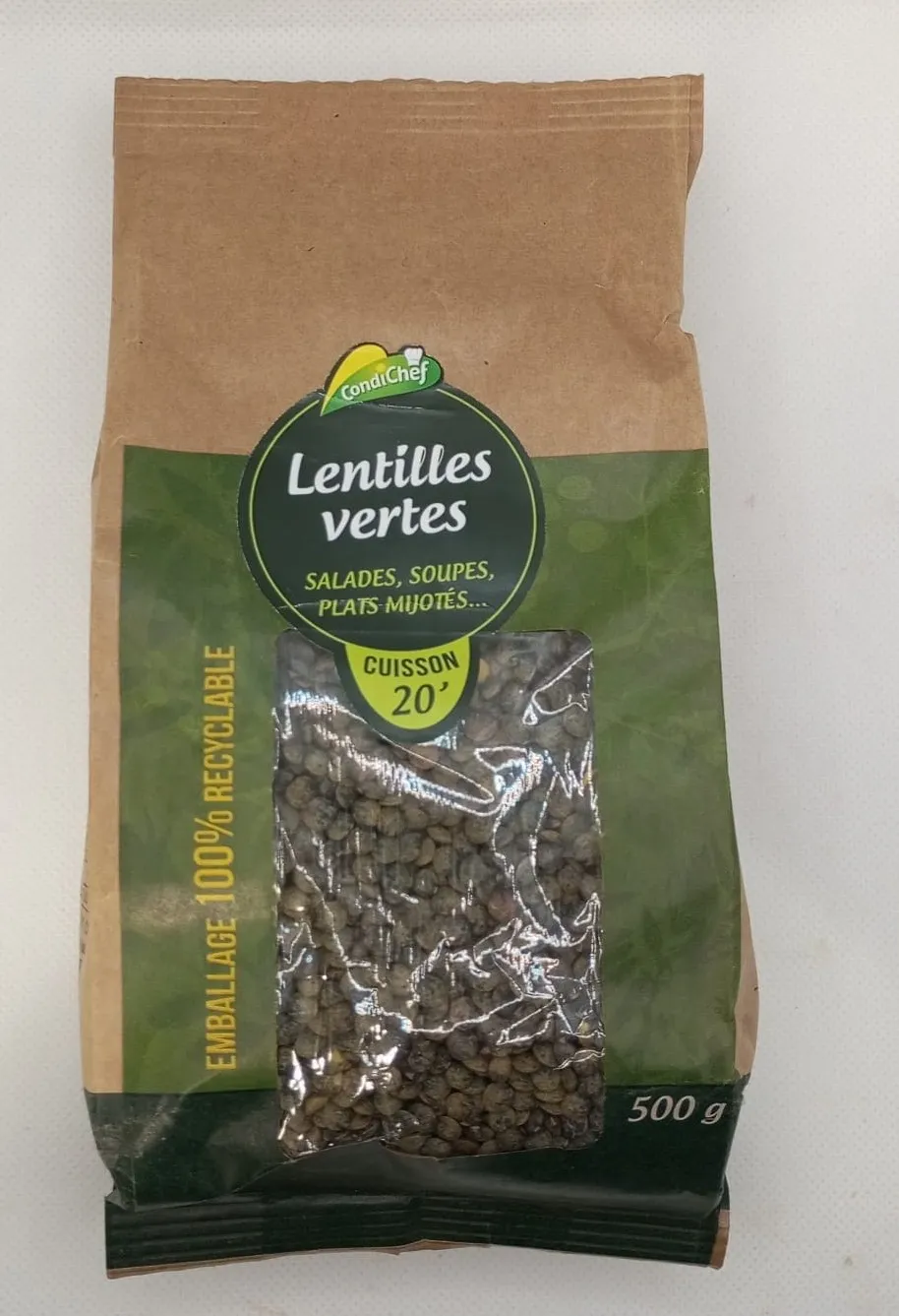 LENTILLES VERTES 500G