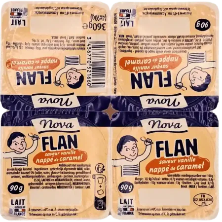 FLAN VAN/CARAMEL X 4