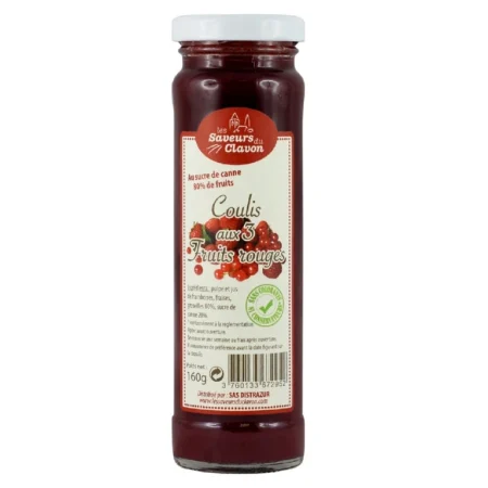 COULIS 3 FRUITS ROUGES 160G
