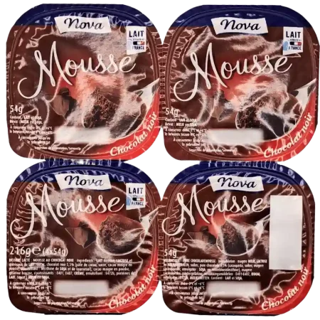 MOUSSE AU CHOCO.NOIR X4