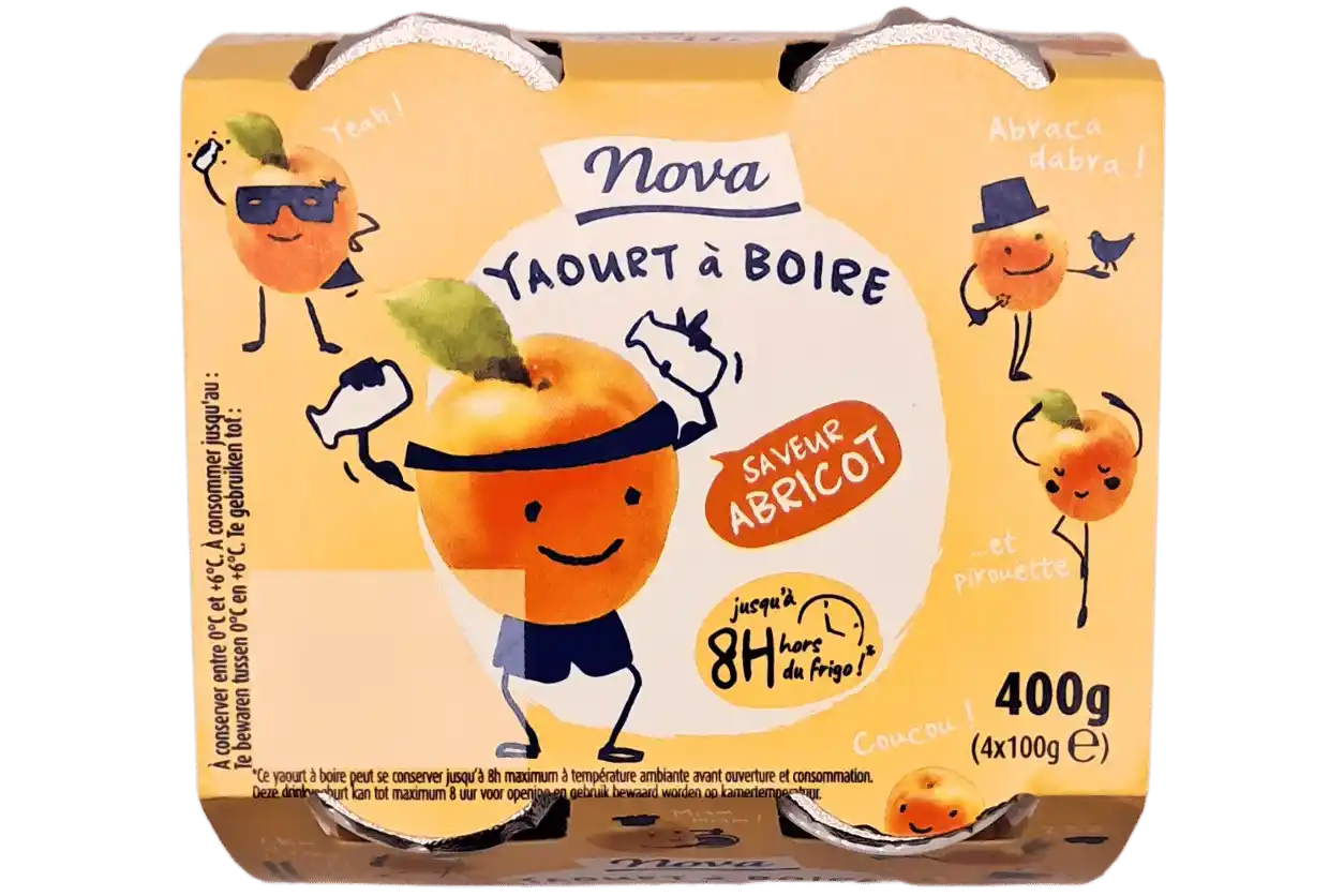 YAOURT A BOIRE ABRICOT 4X100GR