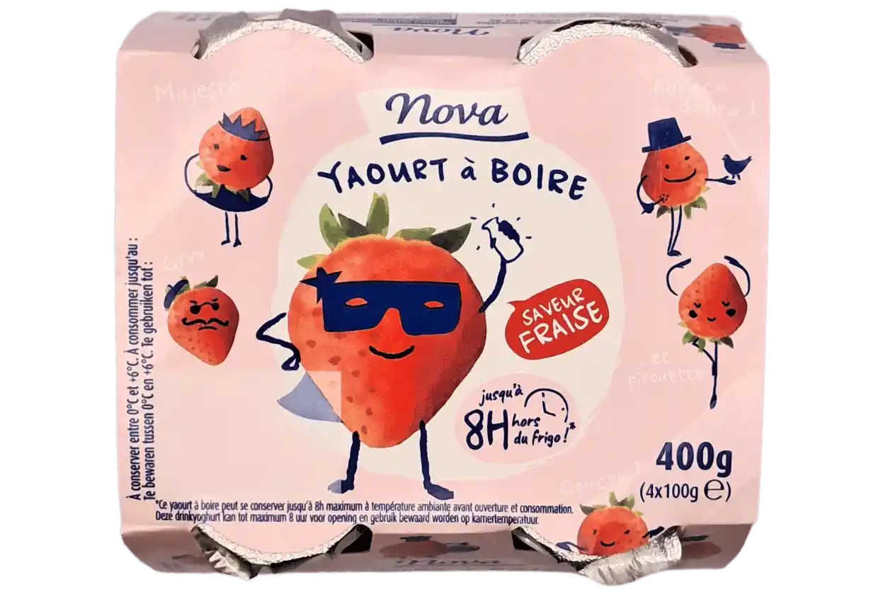 YAOURT A BOIRE FRAISE 4X100GR