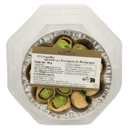 ASSIETTE FEUILLETES ESCARGOTS X12