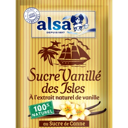 SUCRE VANILLE DES ILES 7 SACHETS ALSA