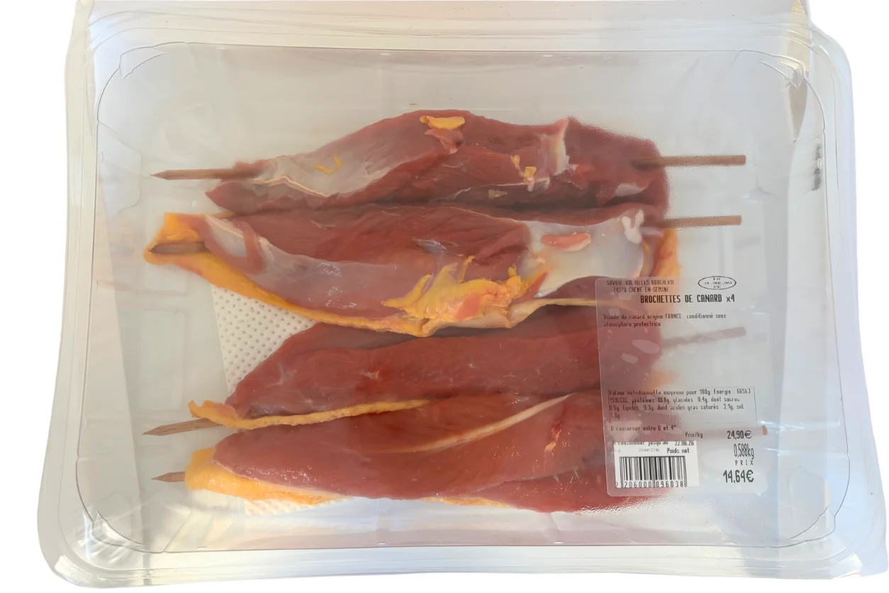 BROCHETTES DE CANARD x4