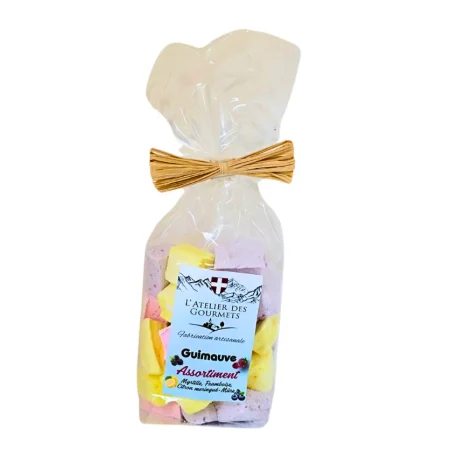 GUIMAUVES ASSORTIES : CITRON MYRTILLE FRAMBOISE 140G