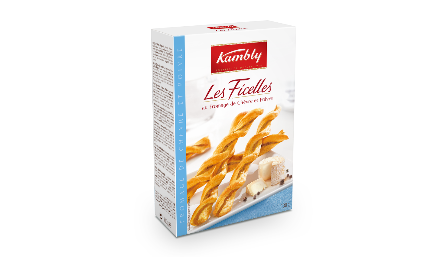 LES FICELLES FROMAGE DE CHÈVRE ET POIVRE 100G