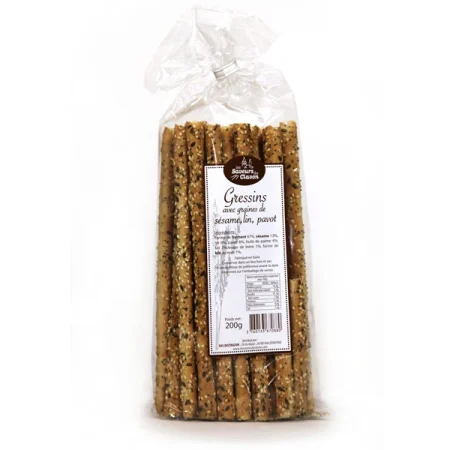 GRESSINS AUX GRAINES 200G