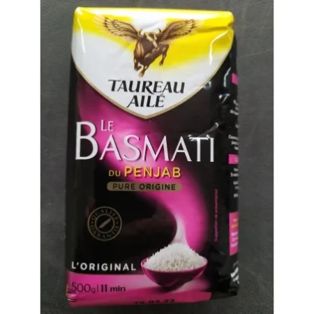 RIZ BASMATI TAUREAU AILE 500G
