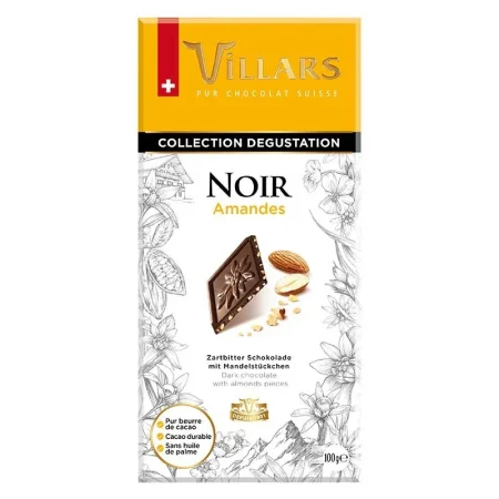 CHOCOLAT NOIR AMANDES 100G