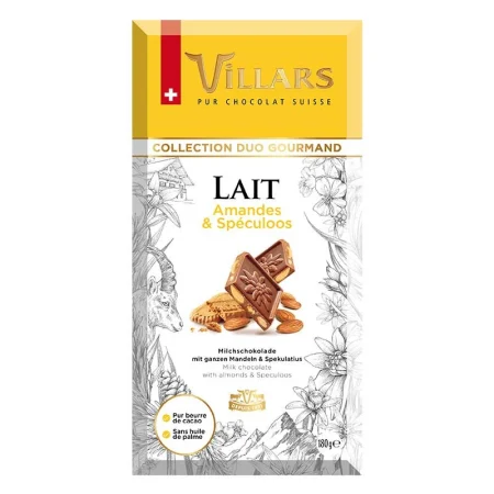 CHOCOLAT LAIT AMANDES ET SPÉCULOOS 180G