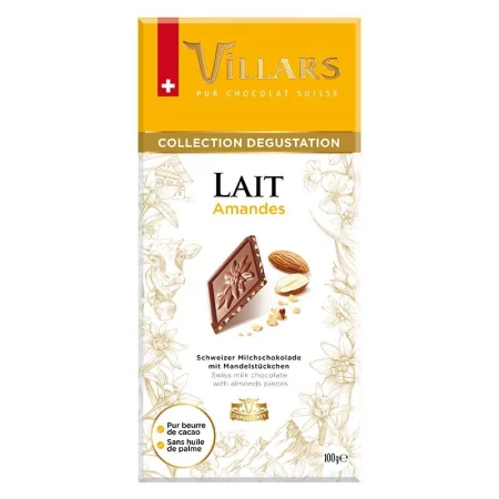 CHOCOLAT LAIT AMANDES 100G
