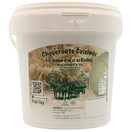 CHOUCROUTE GRAISSE D'OIE ET RIESLING 1KG