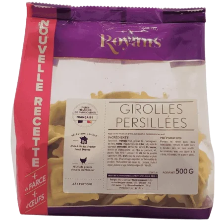 RAVIOLI GIROLLES PERSILLEES 500GR