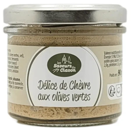 DELICES DE CHEVRE OLIVES VERTES 90GR