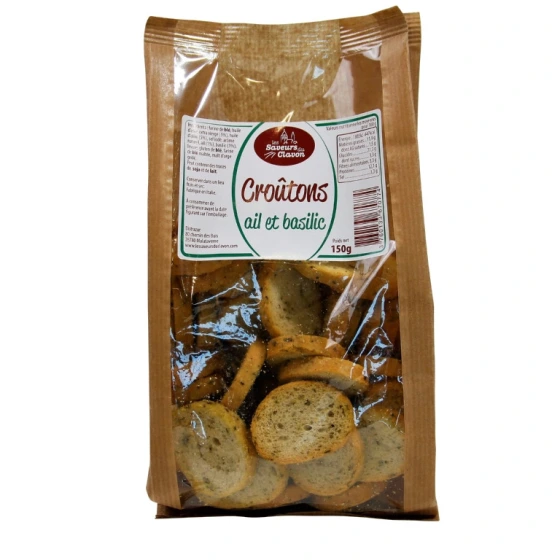 CROÛTONS AIL ET BASILIC 150G