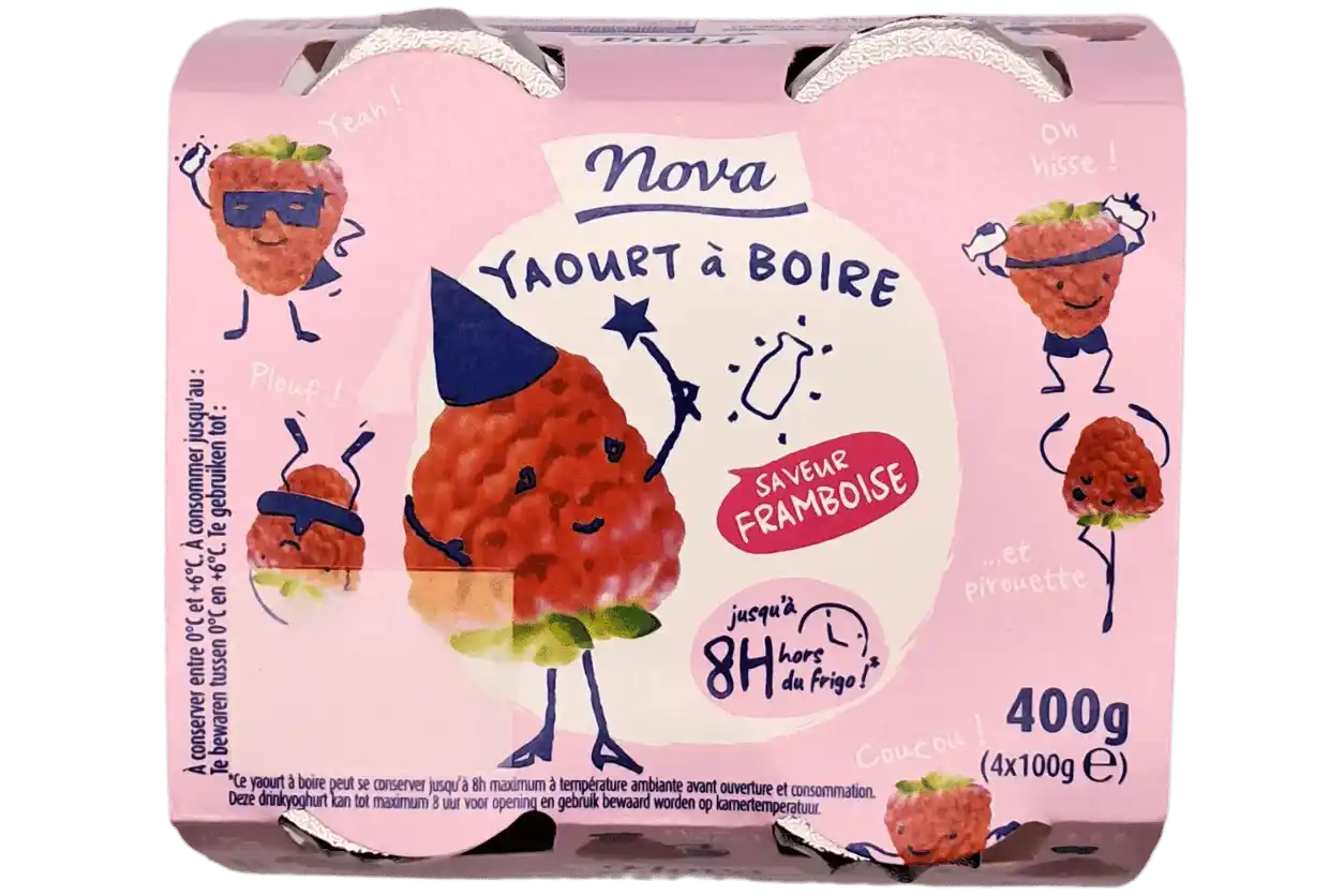 YAOURT A BOIRE FRAMBOISE 4X100GR