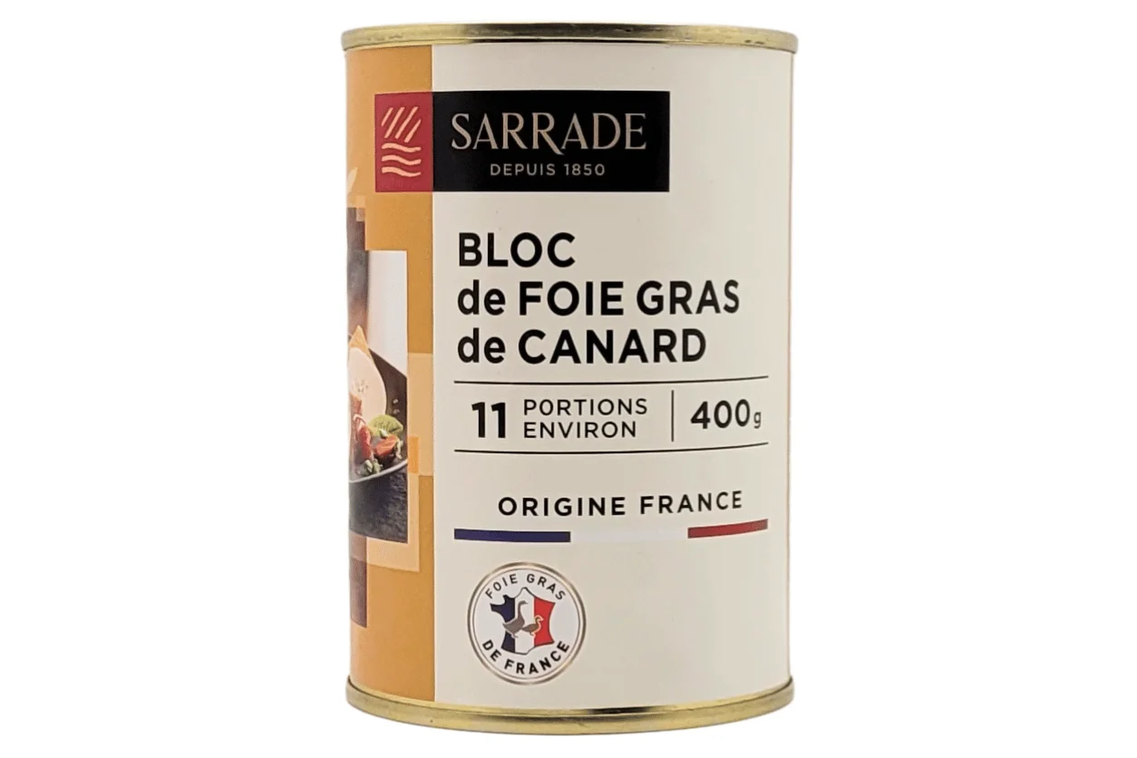 BLOC FOIE GRAS CANARD 400GR IGP SAR