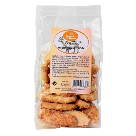 BAGUETTES AU FROMAGE DE CHÈVRE 125G