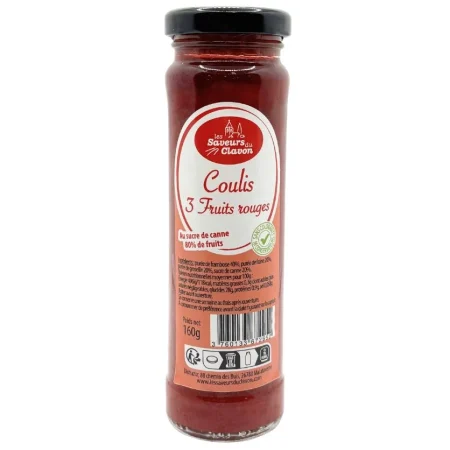 COULIS 3 FRUITS ROUGES 160G