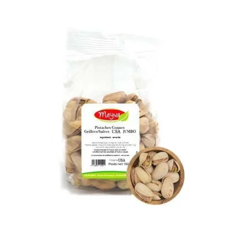 PISTACHES COQUE GRILLÉES SALÉES USA 150G