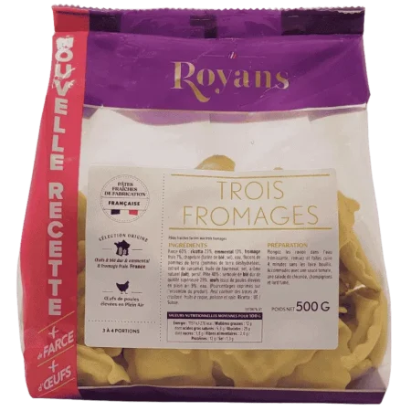 RAVIOLI 3 FROMAGES 500GR