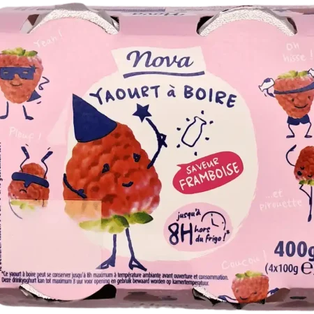 YAOURT A BOIRE FRAMBOISE 4X100GR
