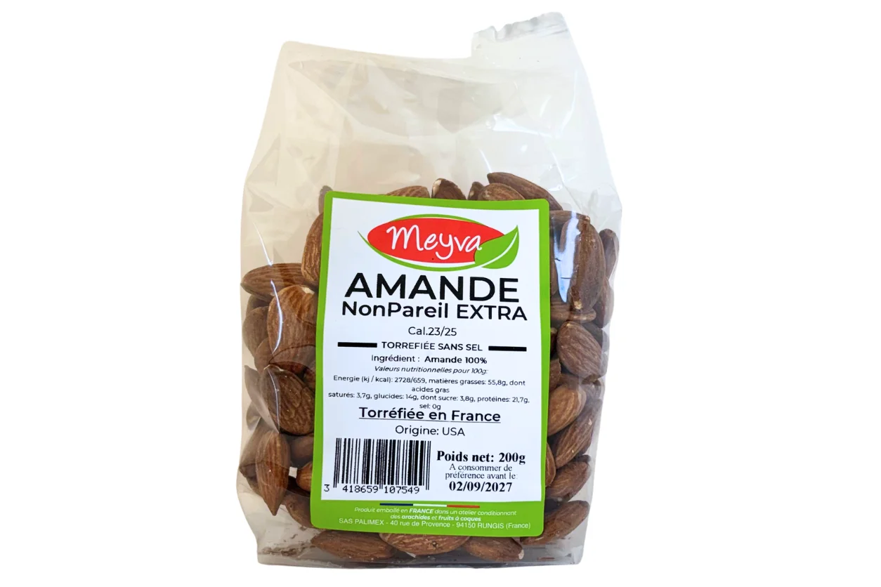 AMANDES TORREFIEES SANS SEL 200GR